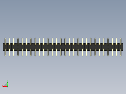 彩色公排针 100mil 2.54mm 系列-DS1022_black_56p_100mil_TypeSMT_rev1.0后视缩略图