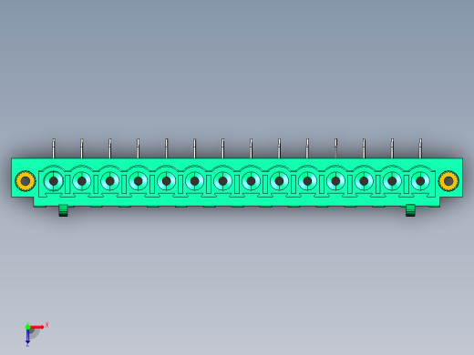DEGSON 2EDG（M） 系列 5.0mm 螺丝锁紧可插拔接线端子组-2EDGAM-5.0-14P-14-00AH俯视缩略图