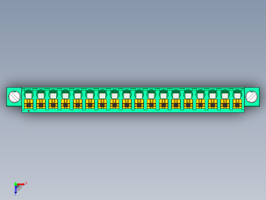 DEGSON 15EDG（公头） 3.81mm 螺钉锁紧，插拔式接线端子 FullPack-15EDGKNM-3.81-18P-14-00AH俯视缩略图