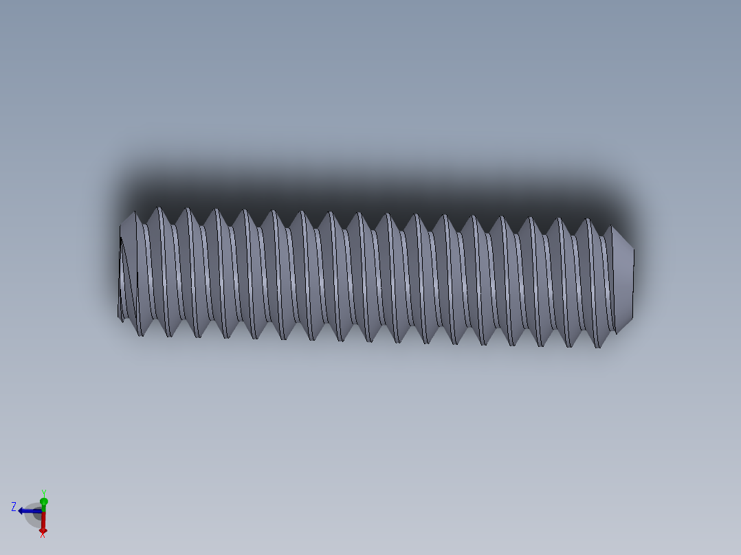 UNC 平头紧定螺钉-UNC SET SCREW 10-24 x0.750.SLDPRT主视图
