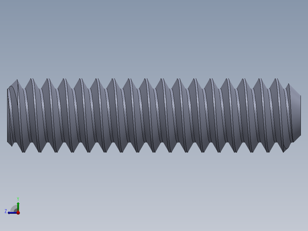 UNC 平头紧定螺钉-UNC SET SCREW 10-24 x0.750.SLDPRT右视图