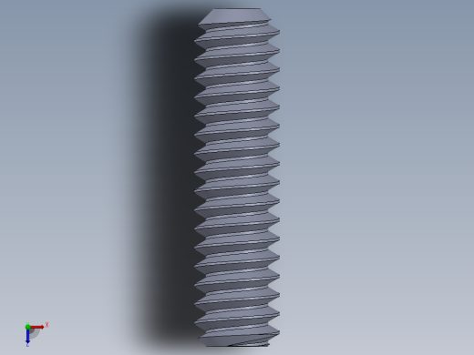 UNC 平头紧定螺钉-UNC SET SCREW 10-24 x0.750.SLDPRT俯视缩略图