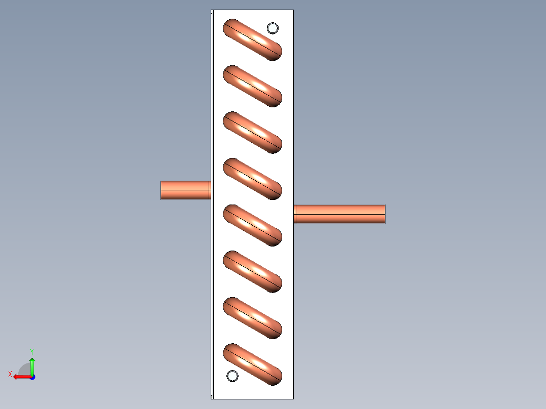 热交换器模型后视图