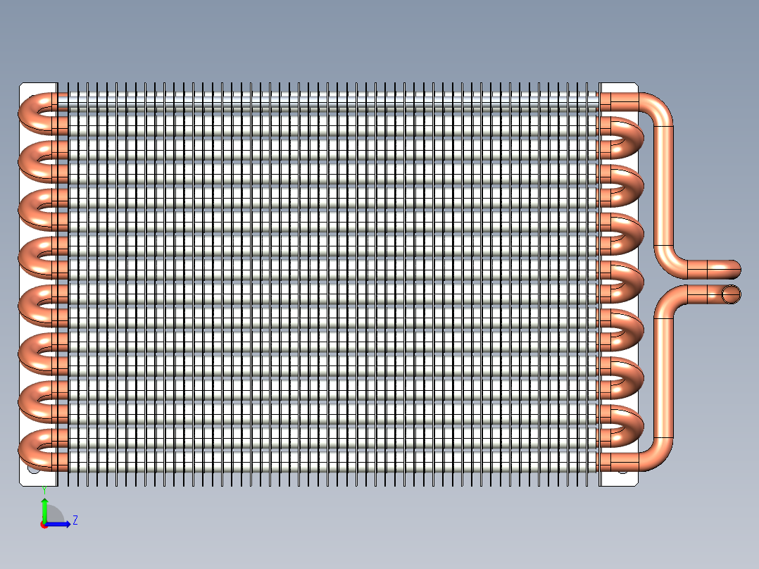 热交换器模型左视图