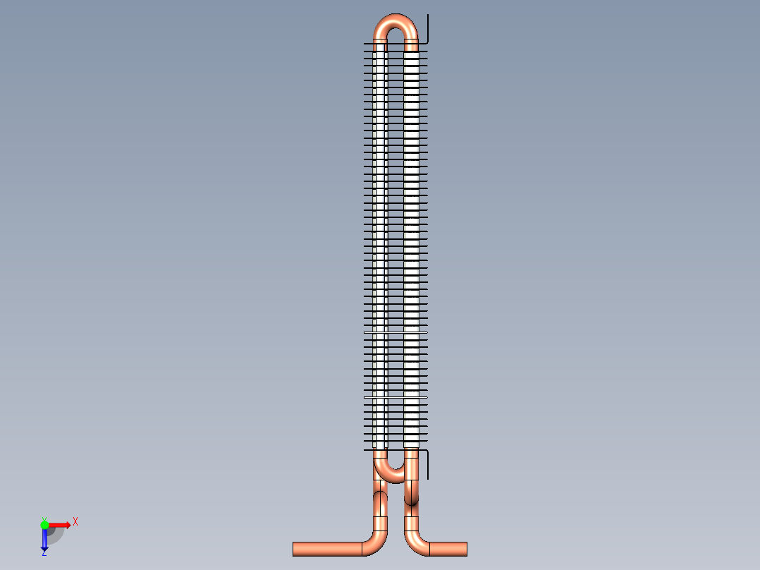 热交换器模型俯视图