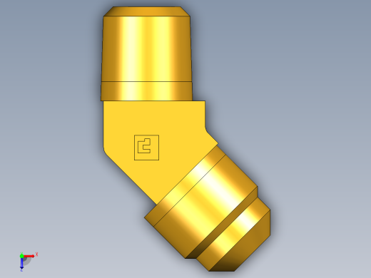 扩口式工业通用硬管接头45Deg Elbow 259F-6-4俯视缩略图