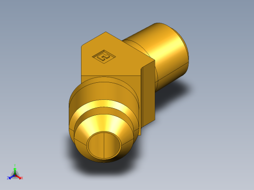 扩口式工业通用硬管接头45Deg Elbow 259F-6-4正等轴测缩略图