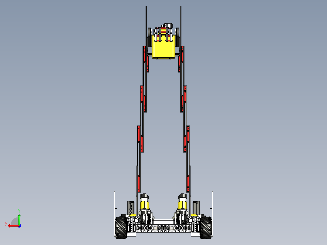 skystone FTC 7092号麦克纳姆轮小车后视图