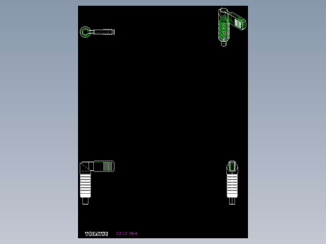 分割定位柱(180°迴轉型)(A)2212-2D多系列多零件图纸模型