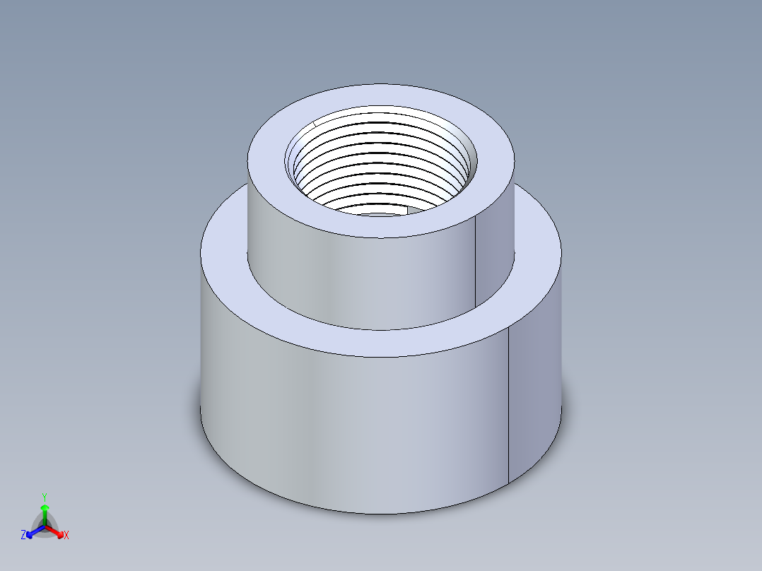 聚氯乙烯配件13-Sch80_ReducerCoupling_FPTxFPT_830-211_1.5in x 1in主视图