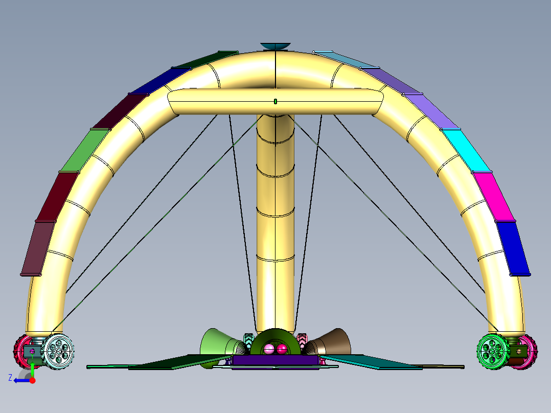 月球补给卸载系统右视图