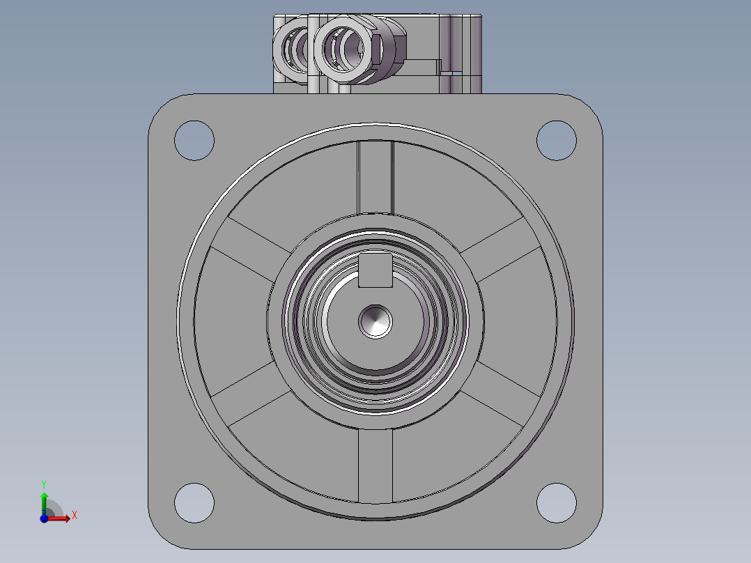 汇川伺服电机-MS1H1-10C30CB-(A)331Z（100W绝对值低惯量带油封）主视图