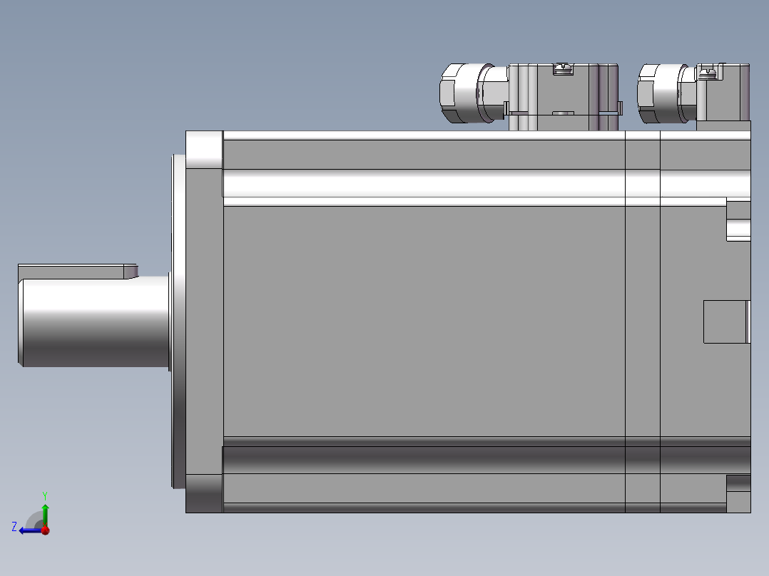汇川伺服电机-MS1H1-10C30CB-(A)331Z（100W绝对值低惯量带油封）右视图