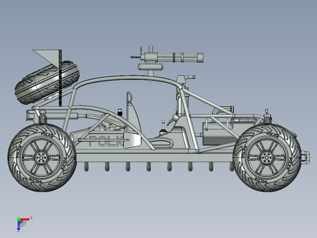 全地形车和越野车设计俯视图