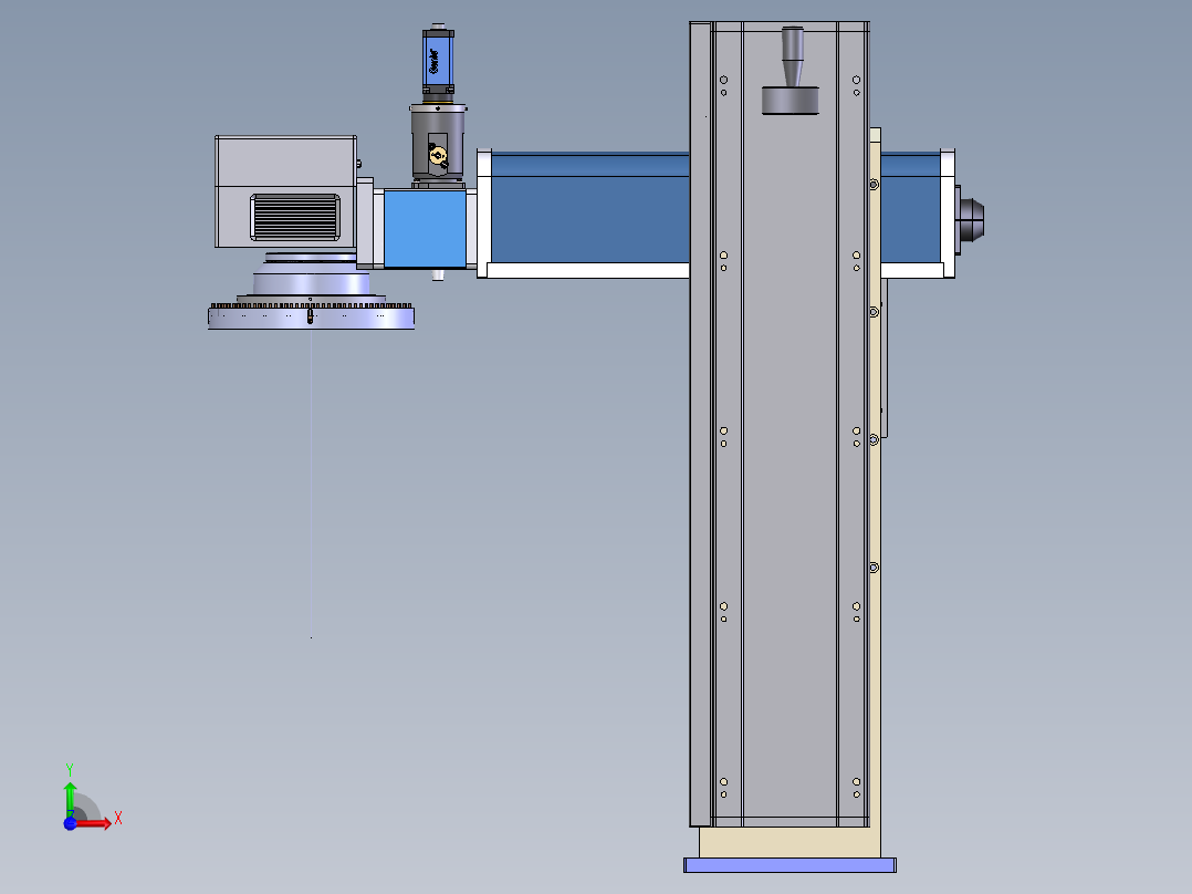 光纤打标机同轴视觉光路前视图