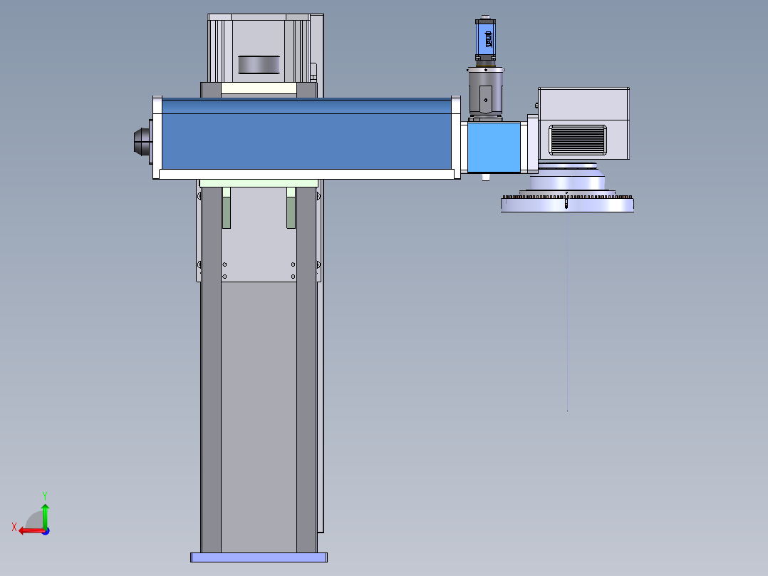 光纤打标机同轴视觉光路后视图