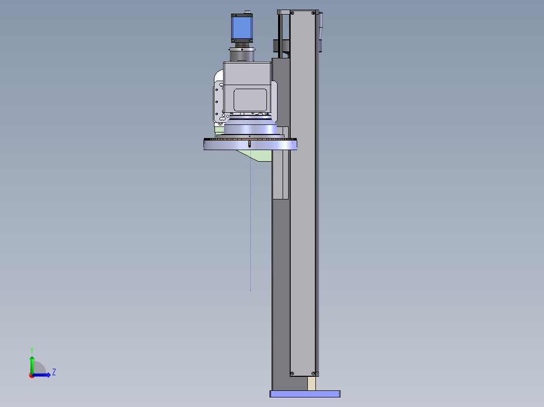 光纤打标机同轴视觉光路左视图
