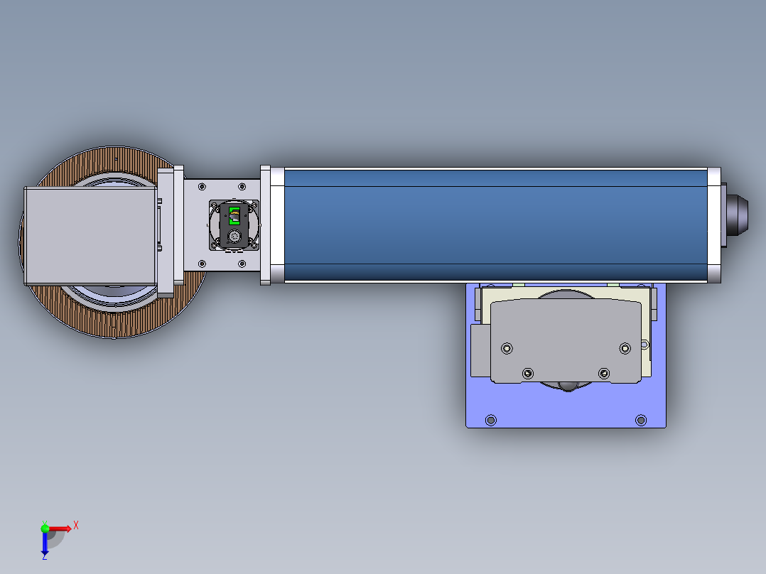 光纤打标机同轴视觉光路俯视图