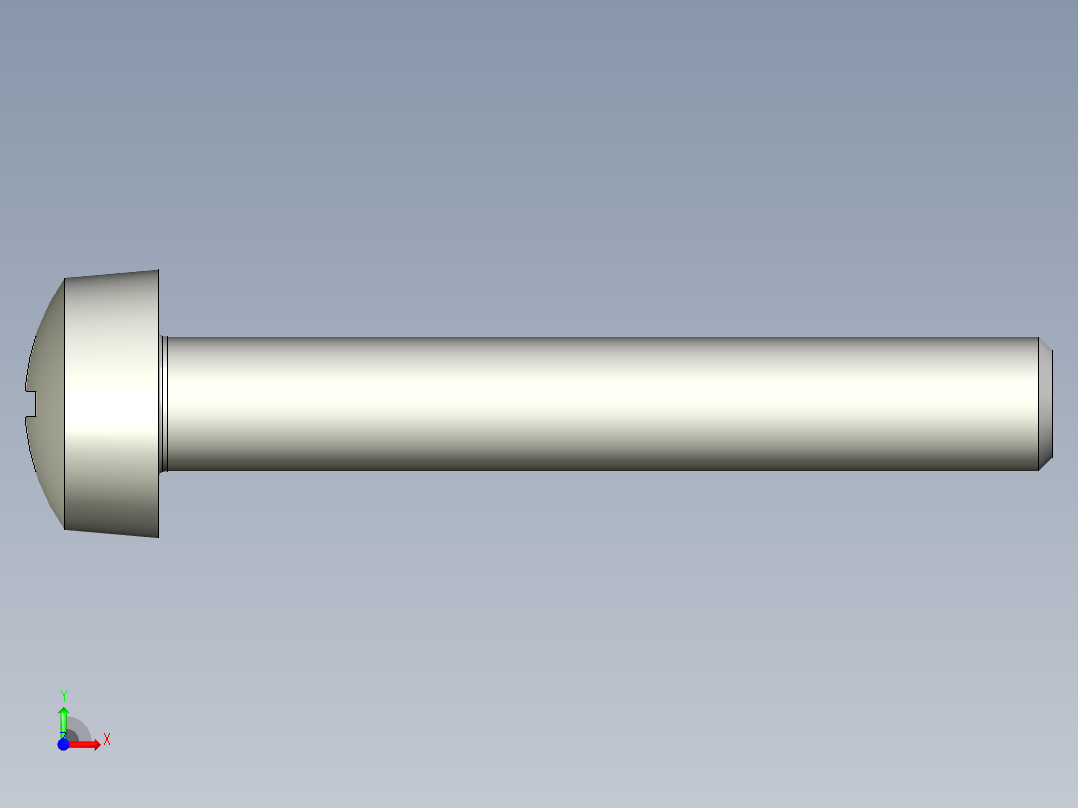 Cross_recessed_head-M6-40-40-6-12-6.stp螺钉-前视图