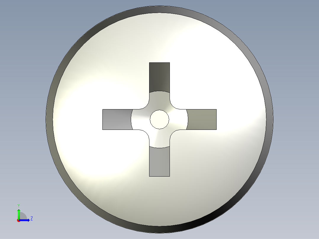 Cross_recessed_head-M6-40-40-6-12-6.stp螺钉-左视图