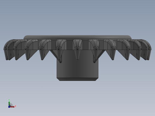 3650 Medium Stone (Light Bluish) Grey Technic Gear 24 Tooth Crown Type III (x pattern).SLDPRT前视缩略图