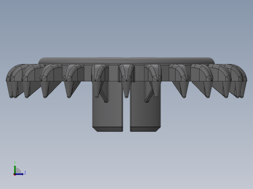 3650 Medium Stone (Light Bluish) Grey Technic Gear 24 Tooth Crown Type III (x pattern).SLDPRT左视缩略图