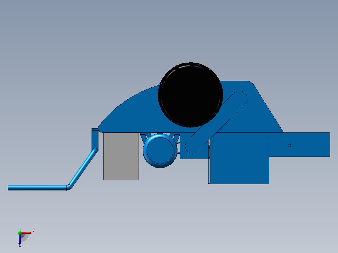 电动单行玉米收获机三维图1398450===200俯视图