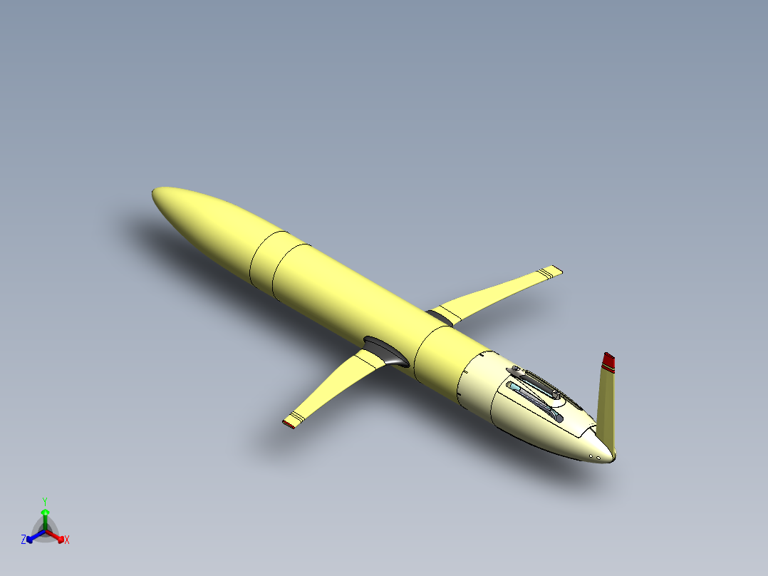 AUV（自主水下航行器）--sw正等轴测图