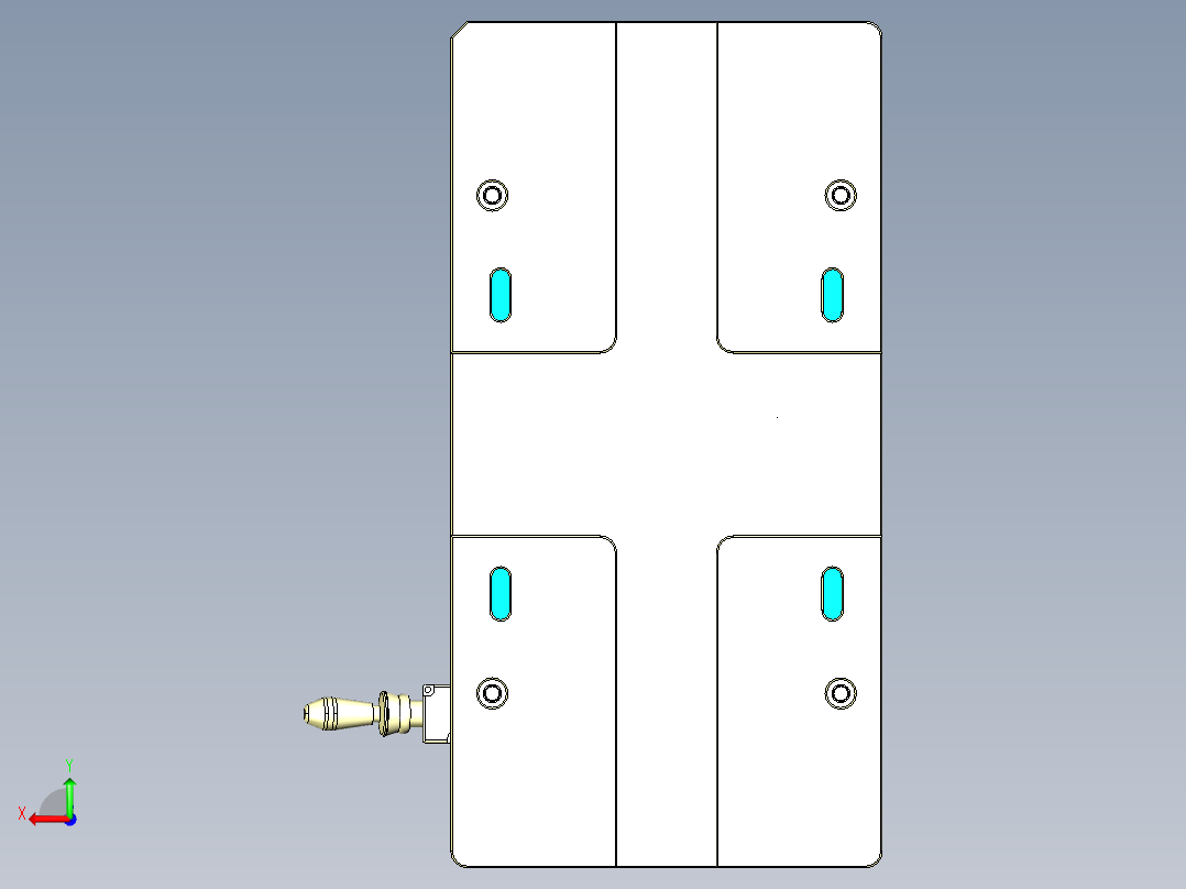 G2-B-笔记本CNC工装夹具三维模型CNC1后视图