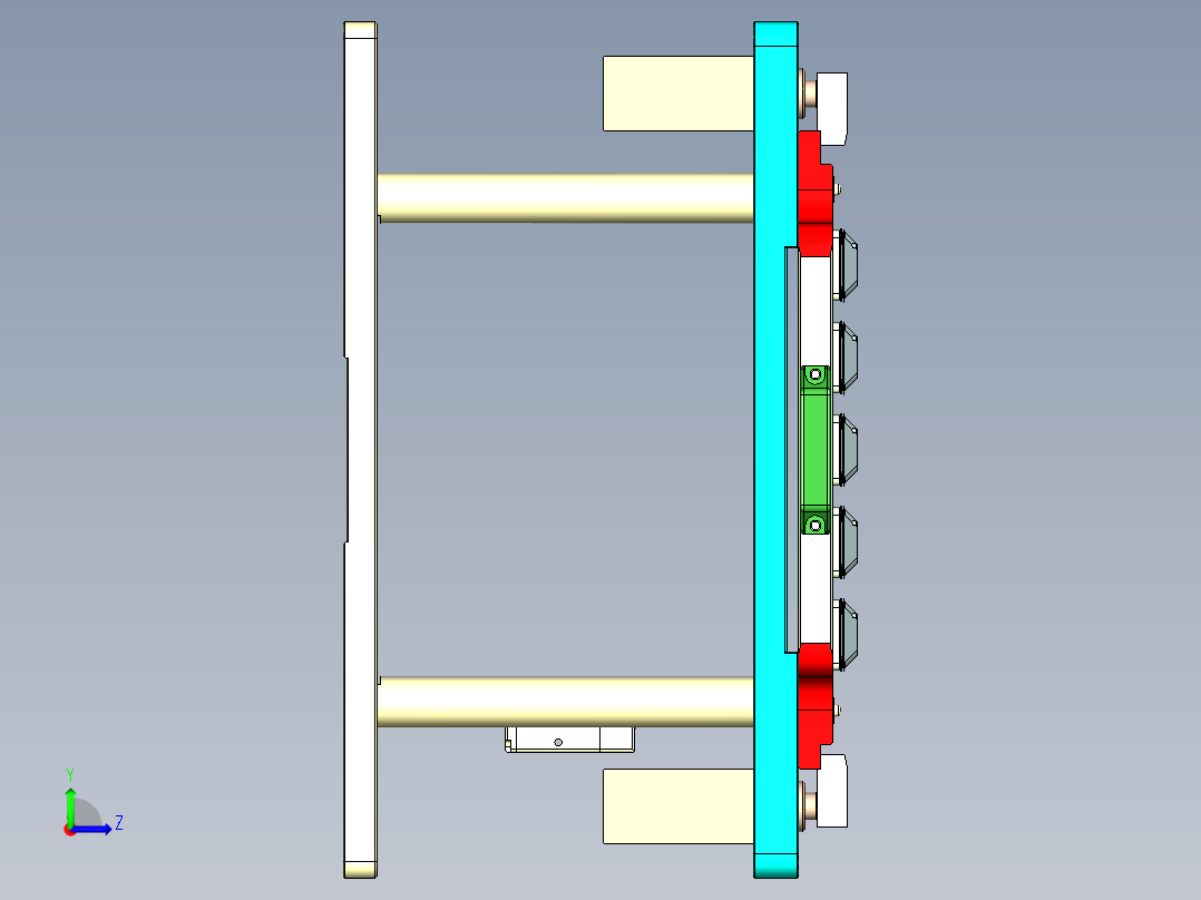 G2-B-笔记本CNC工装夹具三维模型CNC1左视图