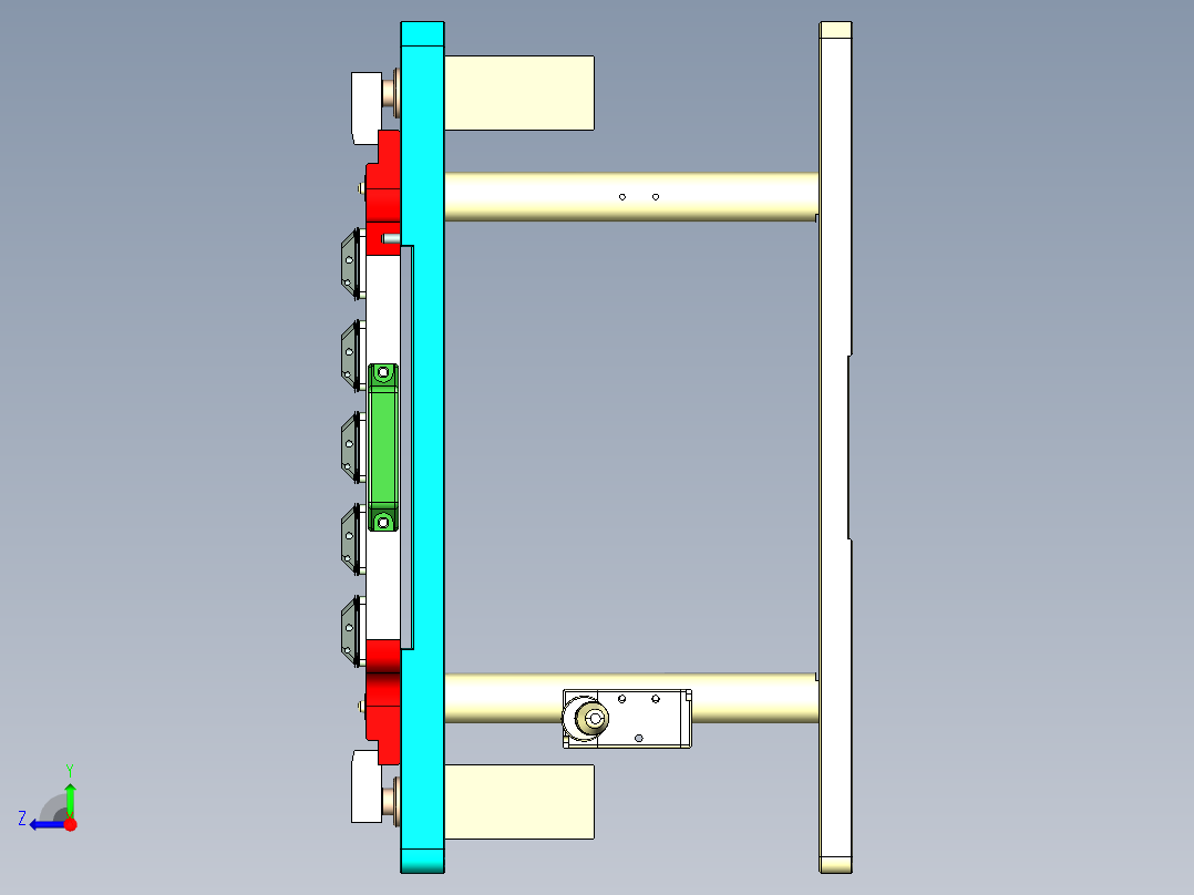 G2-B-笔记本CNC工装夹具三维模型CNC1右视图
