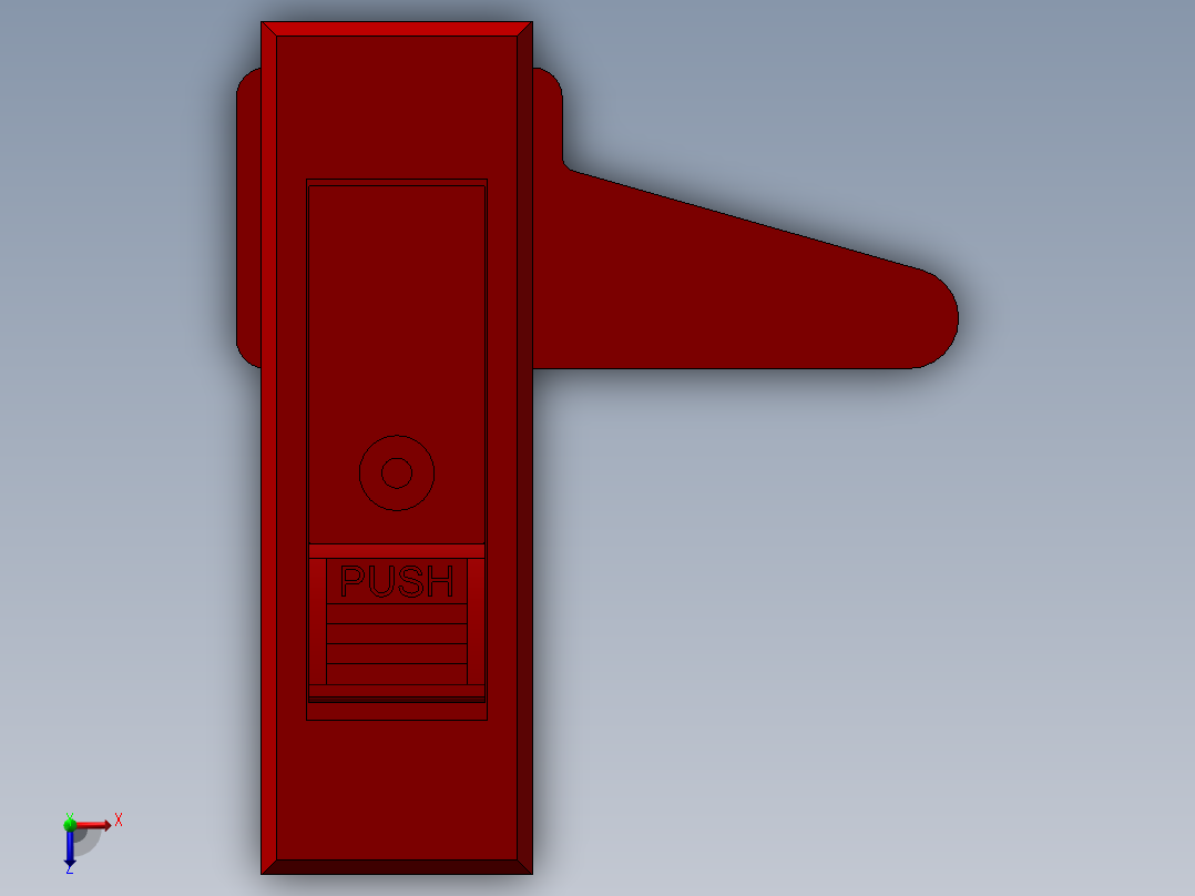 怡合达门把手_XAT0200-2俯视图