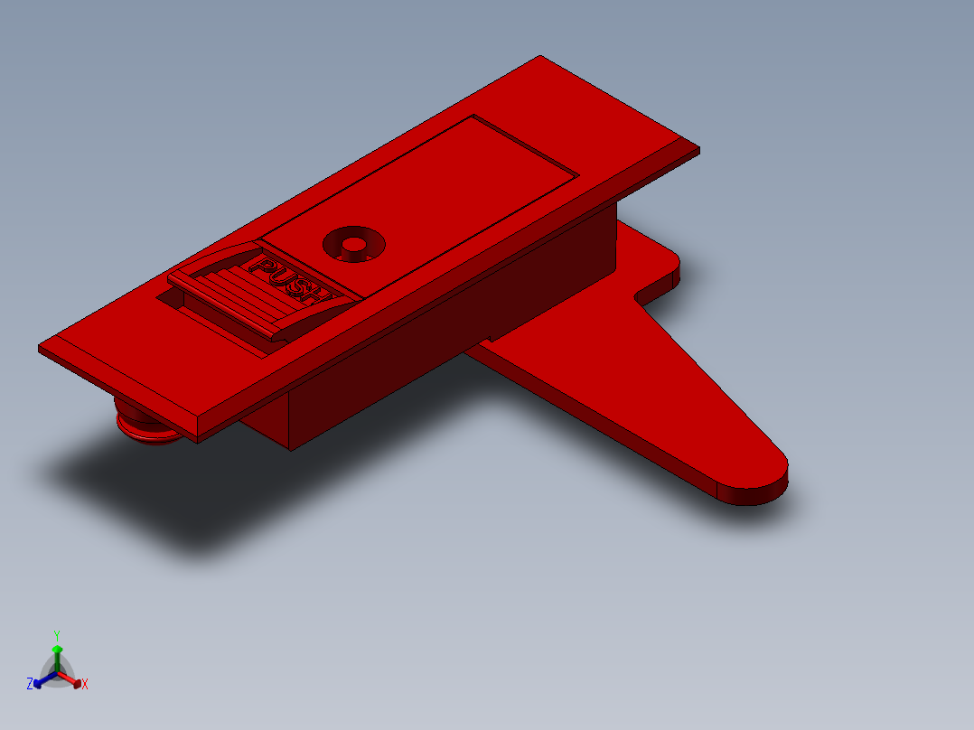 怡合达门把手_XAT0200-2正等轴测图