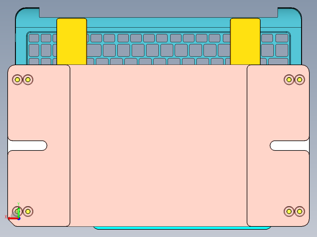 Q503-C笔记本CNC工装夹具三维模型-CNC2-0522后视图