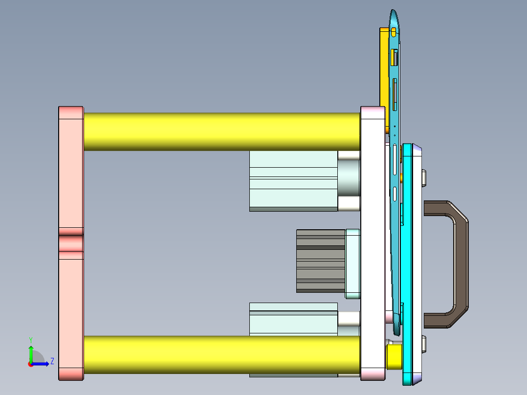 Q503-C笔记本CNC工装夹具三维模型-CNC2-0522左视图