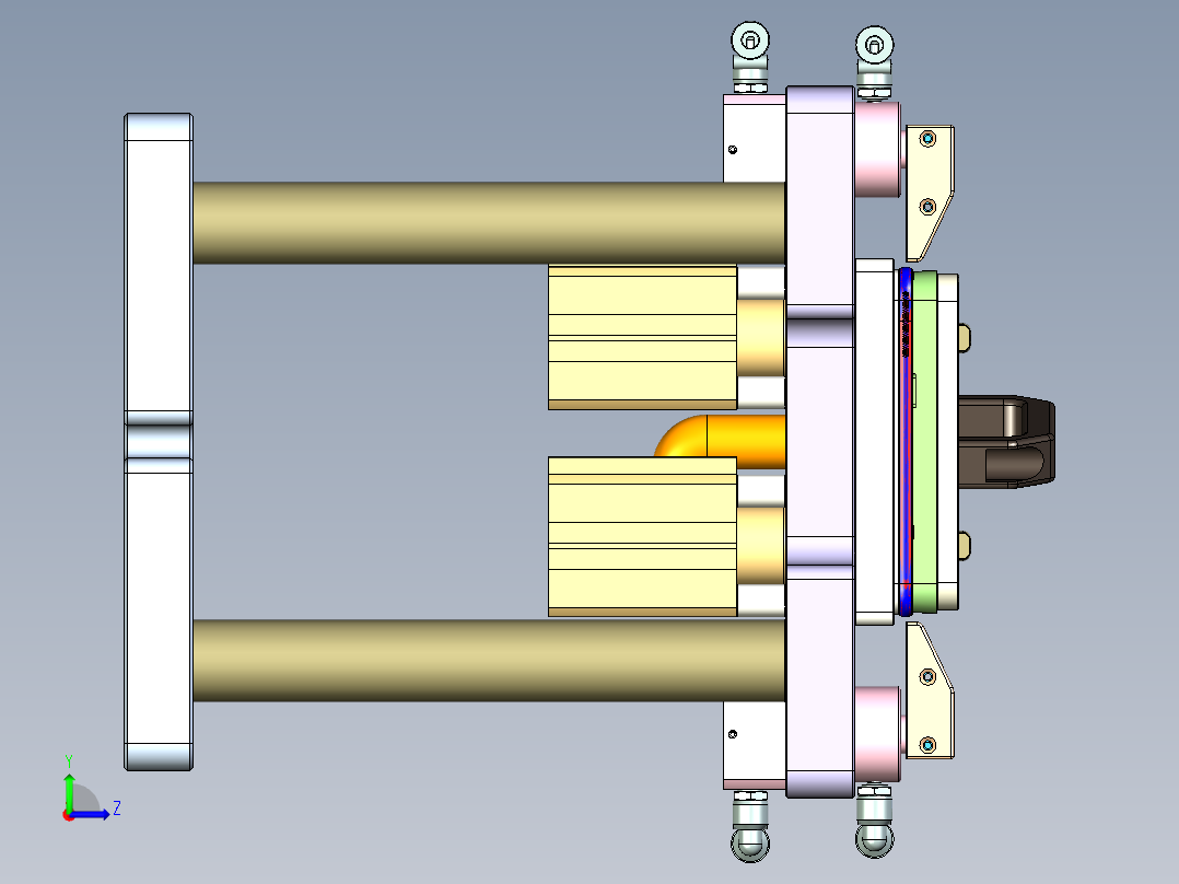 Z581C-笔记本CNC工装夹具三维模型CNC4-0803左视图