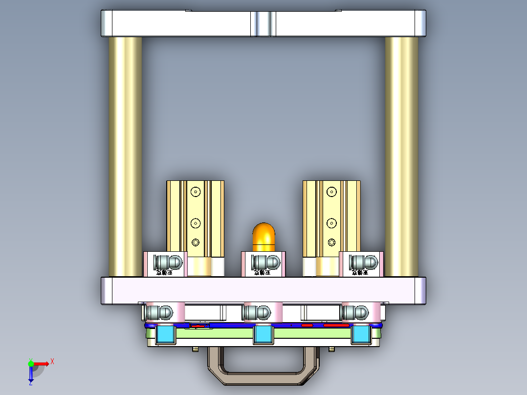 Z581C-笔记本CNC工装夹具三维模型CNC4-0803俯视图