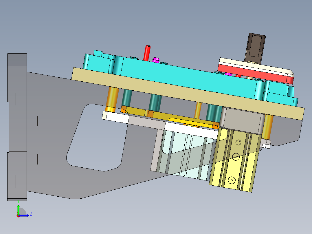 EDA50-笔记本CNC工装夹具三维模型CNC5-190313-铣角度孔左视图