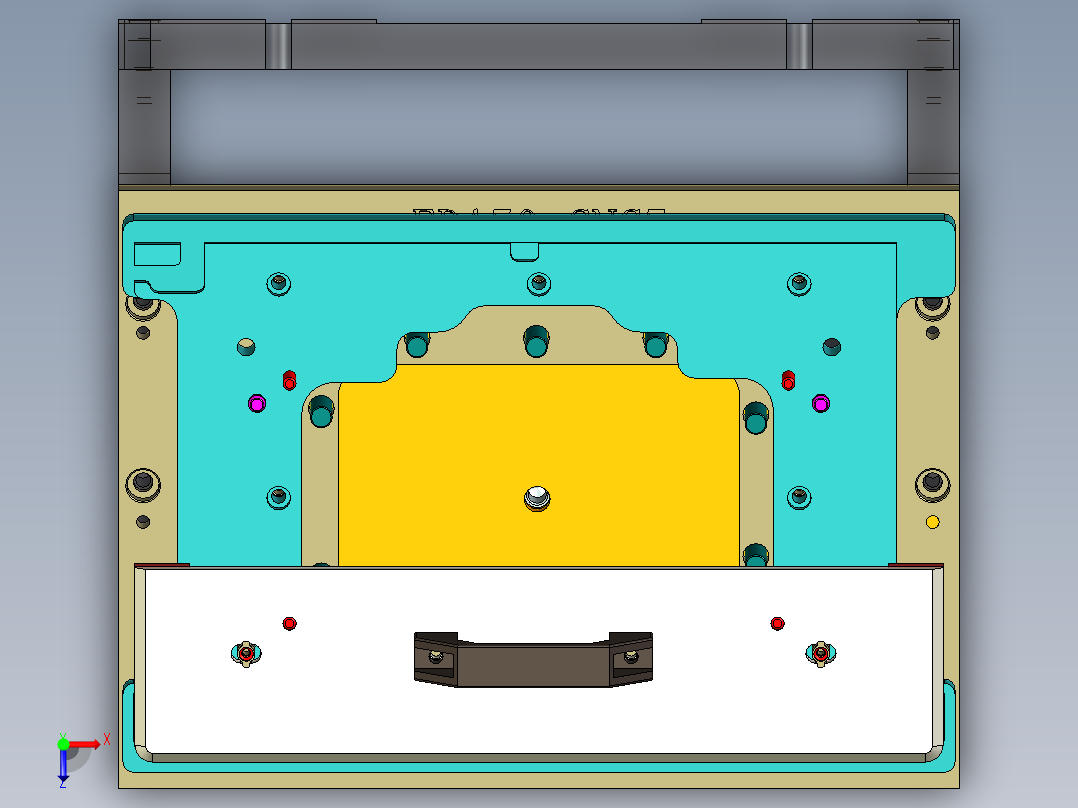 EDA50-笔记本CNC工装夹具三维模型CNC5-190313-铣角度孔俯视图