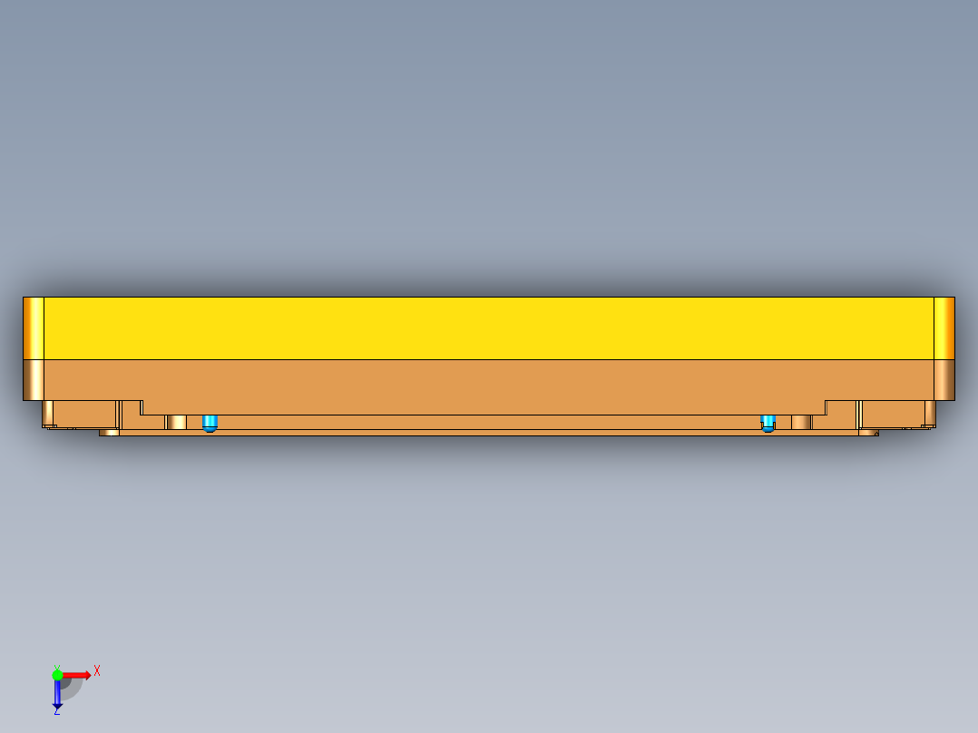 MD1-A-笔记本CNC工装夹具三维模型CNC5LOGO+凹槽-210508俯视图