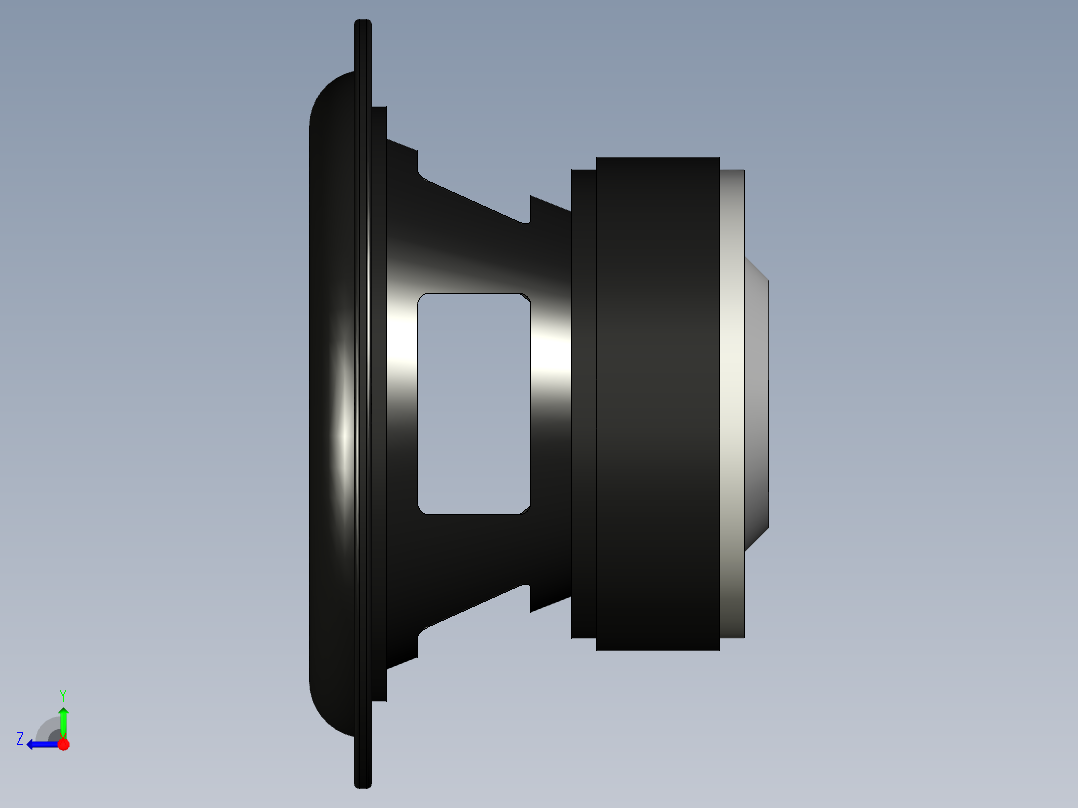 小于曲柄摇臂右视图