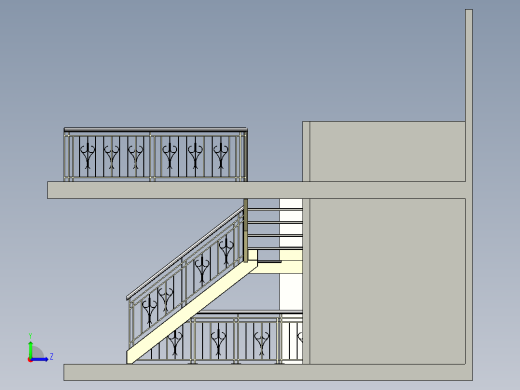 B2004390-装饰性楼梯左视缩略图