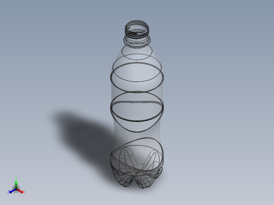 瓶子、罐子、桶(59)正等轴测图