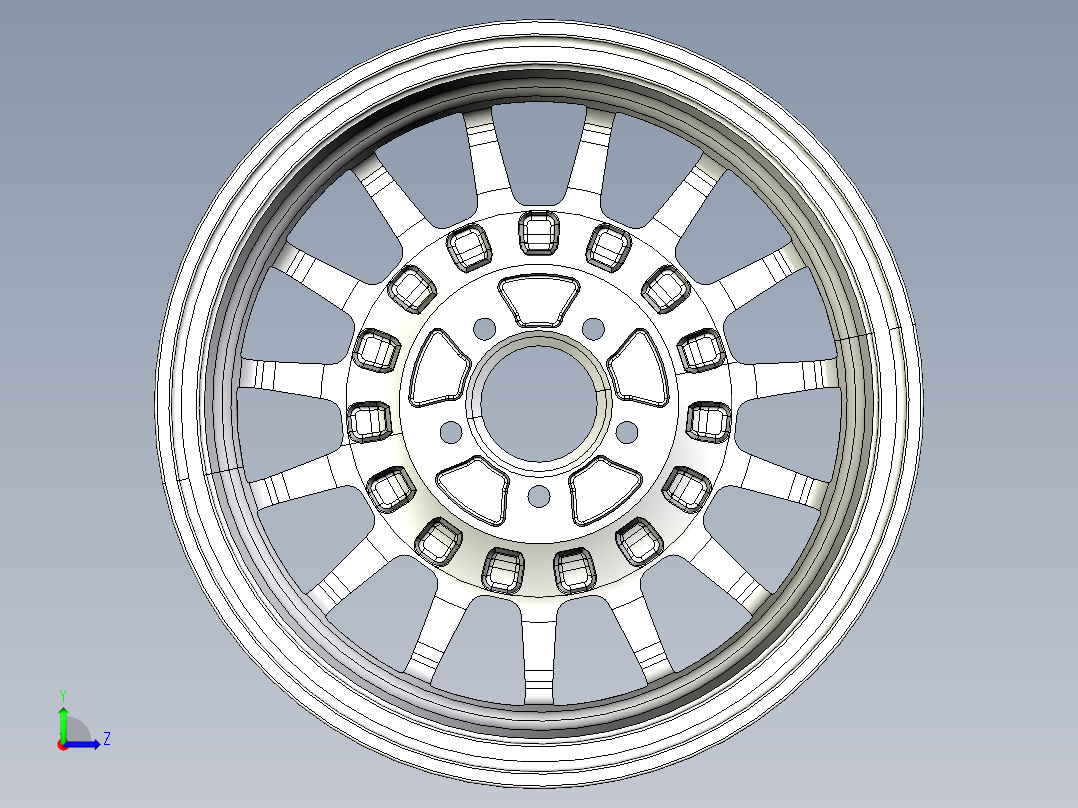 轮毂、轮胎(103)左视图