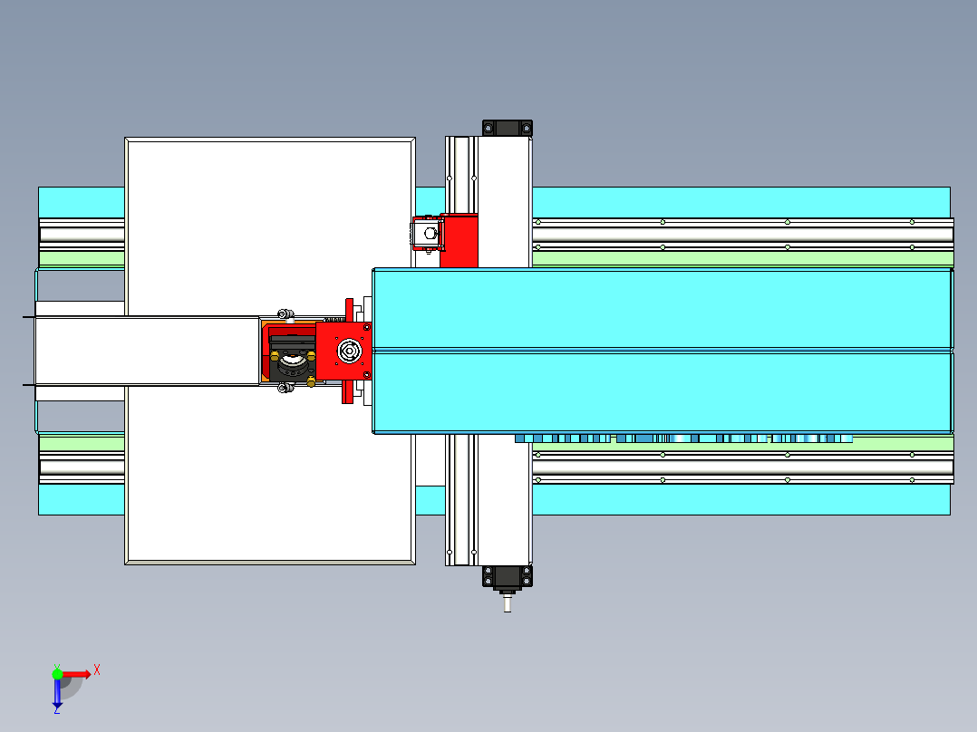 B2004409-激光切割机俯视图