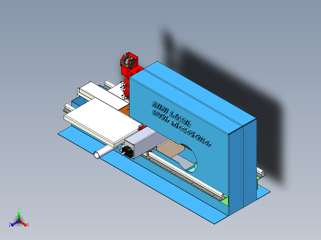 B2004409-激光切割机正等轴测图