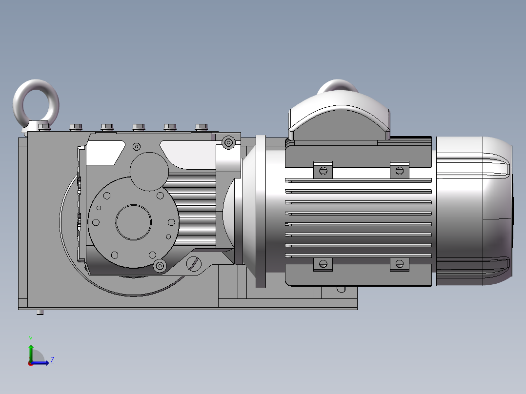 破碎机、小型撕碎机左视图