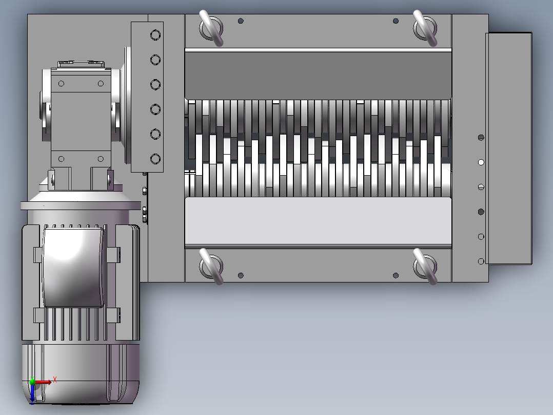 破碎机、小型撕碎机俯视图