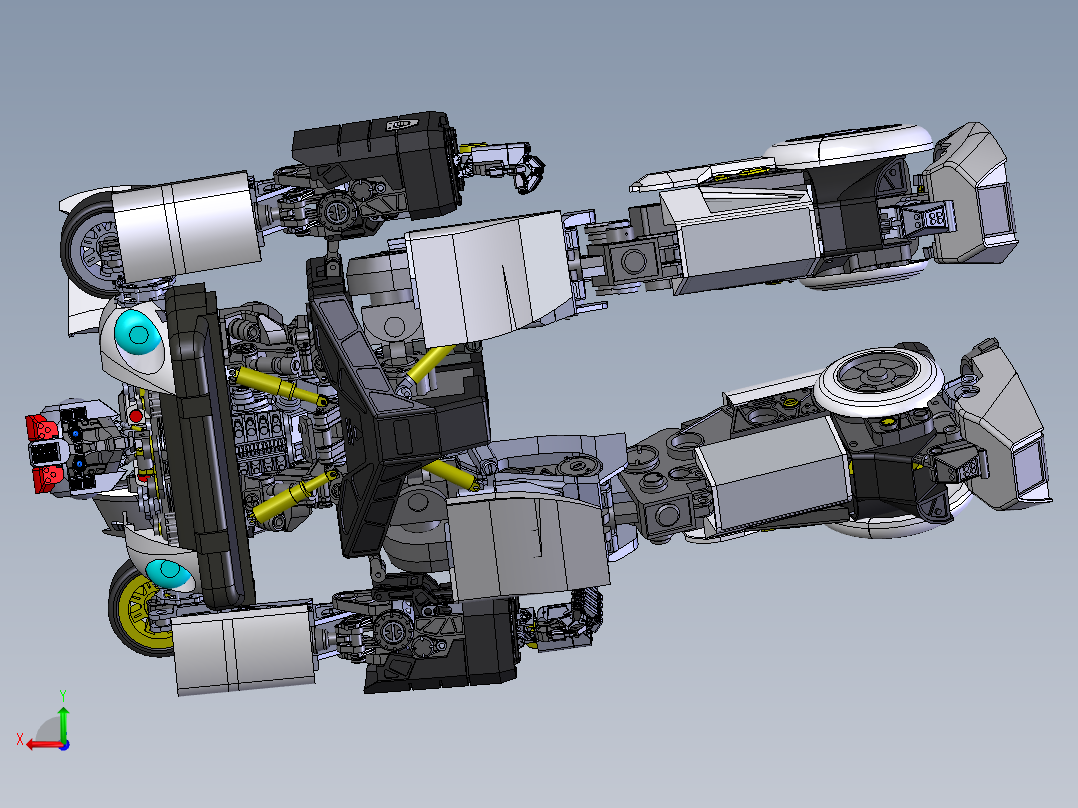 新式变形金刚后视图