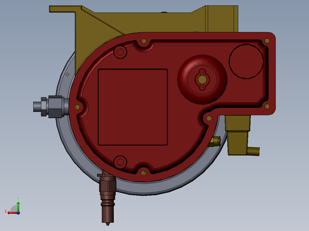 SKF润滑系统solidworks三维图后视图